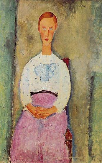 Amedeo Modigliani Jeune fille au corsage a pois china oil painting image